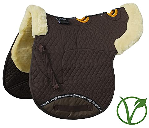 Rhinegold 453-c-brn/Nat Luxe Pelz belüftete Numnah, Braun/Natur, Cob
