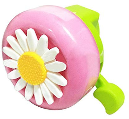 YFCTLM Fahrradklingel Lustige Fahrradklingel Horn Fahrrad Gänseblümchen-Blumen-Fahrrad-Ring-Warnung Sonnenblumeart Glocke Chrysanthemum Fahrrad Glocke for Kinder Kinder (Color : Green)