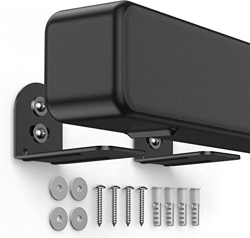 HomeMount Universal Soundbar Wall Mount, Metal Holder, Depth to 92mm | Shelf Bracket for Fire TV, Samsung, TCL, LG, Vizio, Polk, Klipsch, Insignia, JBL, Sony Soundbar with Anti-Slip Strips