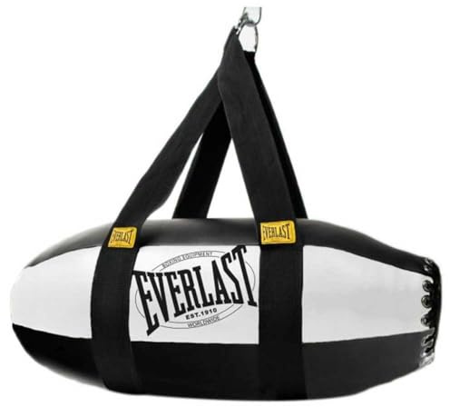 Everlast Unsiex Erwachsene Sport Boxen Punching Ball 1910 Torpedo Bag, Schwarz/Weiß, 70 LBS
