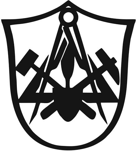 Metall-Design-Westküste Zunftzeichen Maurer II Wappen 40cm-100cm (40cm)