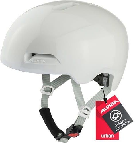 ALPINA Unisex - Vuxna, HAARLEM Cykelhjälm, white gloss, 52-57 cm