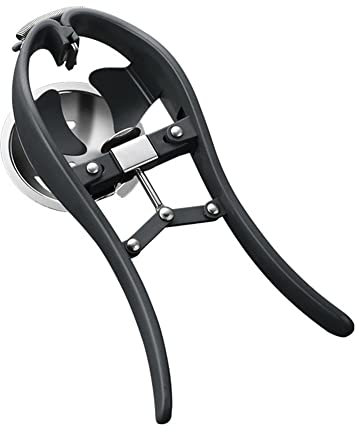 FIYSON Abridor de huevos de acero inoxidable, herramienta separadora de huevos, abridor de huevos manual con separador de yemas, separador automático de cáscaras de huevos, fácil cortador de cáscaras