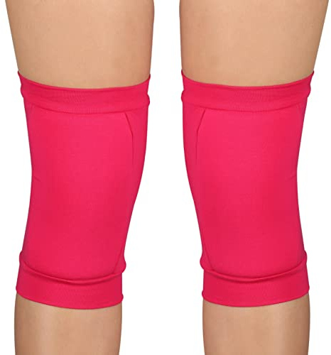 DRUNA Rodilleras de Gimnasia Rítmica, Protección Rodillas, Protección para Danza, Ballet| Ideal para Entrenamientos INDIGO (M, Fuchsia)