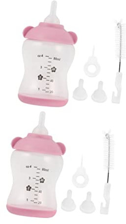 Mipcase 2 Sets Scale -Kits – Feeder Pet Pink Für Kit-Flaschen-Ersatz-Kits Liefert Flaschen-Welpen-Bürsten-Reinigungswerkzeug Mini-Säuglings- -Welpen-Kätzchen