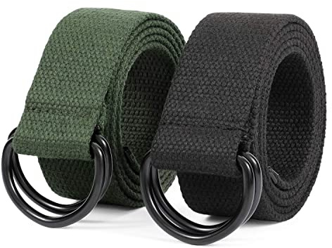 JasGood Herren Canvas Gürtel, Gewebter Casual Gürtel, 3.8cm Breit