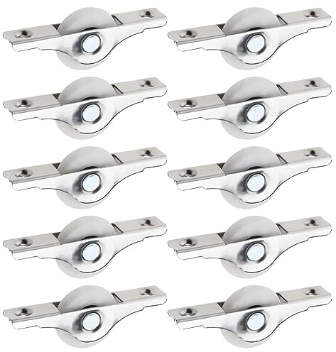 20PCS 25mm Small Wheel Casters Nylon Castors with Metal Top Plate Non-Swivel Fixed Hard Wheels for Furniture Drawer Trolley Luggage Chair Tool Box