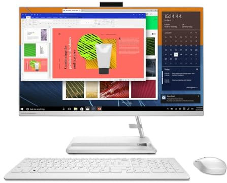 Lenovo IdeaCentre AIO 3 Ordenador de sobremesa, Pantalla 27 FullHD (AMD Ryzen 5 7530U, 16 GB RAM, 512 GB SSD, AMD Radeon Graphics, Windows 11 Home) Teclado QWERTY Español, Blanco, 27 Pulgadas