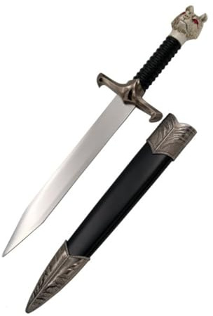 G8DS® GOT Brieföffner Schattenwolf Jon Snow - Schwarze Mauer - Dekodolch - Fantasy - Eiserne Thron - Bürobedarf - Cosplay - Sammler