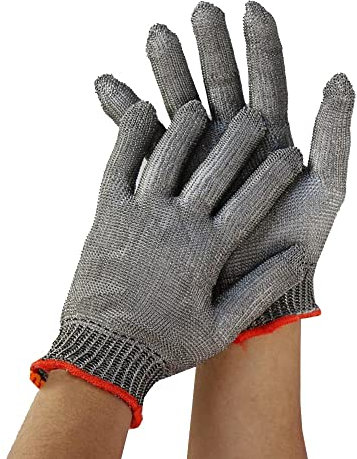 Gartenhandschuhe for Damen und Herren, gummibeschichtete Handschuhe, Edelstahl-Handschuhe, schnittfeste, stichfeste Schutzhandschuhe aus Netzstoff for Schneiden, Schneiden und Arbeiten