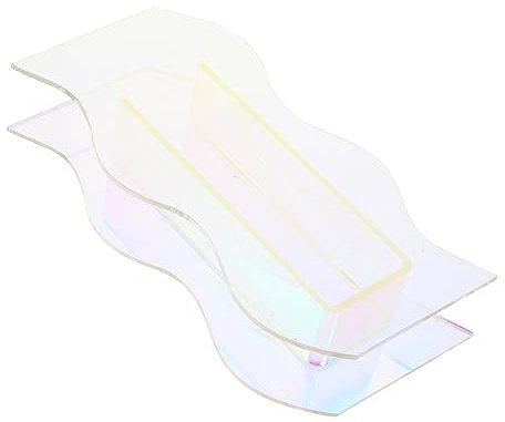 PRETYZOOM Iridescent Acrylic Flower Vase Moderner Geometrischer Blumenvase Für Frische Und Getrocknete Blumen Für Wohnzimmer Und Bürodekoration Transparent Und Leicht Zu Reinigen