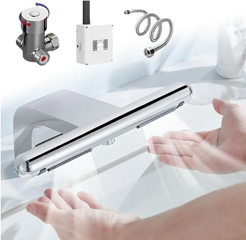 Secador de manos con grifo con sensor, secador de manos por inducción con filtro HEPA, no es necesario cambiar la calefacción y la refrigeración y ajustarla automáticamente con el entorno 1150W