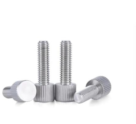 50 Stück 304 Stahl M2 M2,5 M3 M4 M5 M6 Rändelschraube ohne Stufe Kopf Einstellschraube gerade gerändelt flach großer Kopf ohne Stufe Rändelschraube (Size : M2.5 x8)