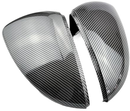 Spiegelkappen Seitenspiegel Abdeckkappen 2 Stück Carbon Look Bright Black Rückspiegel Gehäuseabdeckung Für VW Für Golf MK7 7,5 Für GTI 7 7R 2014 2015 2016 2017(Carbon Look)