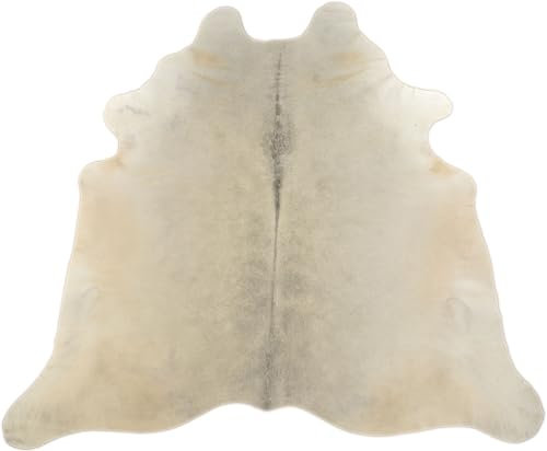 KUHFELL RINDERFELL GRAU BEIGE Natur 230 x 200 cm XL STIERFELL Teppich BEIGE GRAU
