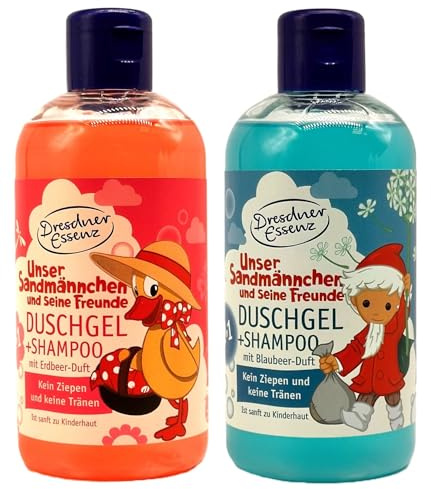 2er Pack Dresdner Essenz Schnatterinchen 2in1 Duschgel & Shampoo 250ml+ Unser Sandmännchen 2in1 Duschgel & Shampoo 250ml