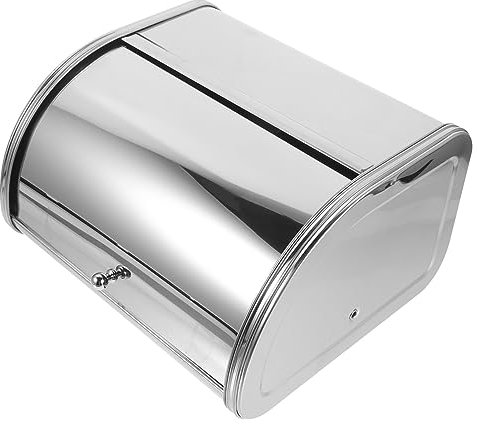 FUNOMOCYA Metal Bread Box with Lid Kitchen Bread Bin for Countertop Storage Suitable for Home and Farmhouse Use