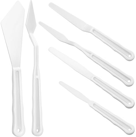 Operitacx 2sets Spatole Per Pittura Per Miscelazione Colori Raschietti Versatili Per Tecniche Pittura Ad Olio Manici Leggeri Per Comfort Durante