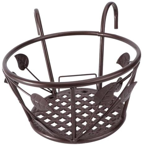 ifundom Supporto per Vasi da Fiori Sospesi e Portavasi da Balcone in Ferro Robusto 30X22 CM Ganci Resistenti per Decorazioni Interne ed Esterne Multiuso