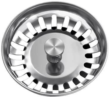 Universal Stainless Steel Kitchen Sink Strainer and Plug, Replacement Sink Plug for 78mm(Silver)