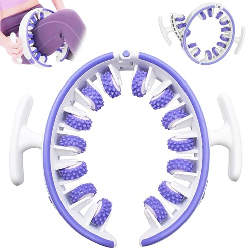 JNUYISW Cellulite Massagegerät, Abnehmbar Lymphdrainage Gerät Massage Roller mit 14 Rädern Anti-Rutsch-Griff Faszienmassagegerät für Taille, Beine, Nacken, Schultern, Arme, Gesäß, Kopfhaut