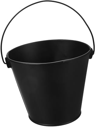 Didiseaon Cubo de Grasa para Barbacoa de Chapa Negra Recipiente Recogegotas para Aceite y Grasa de Parrilla Fácil Limpieza y Almacenamiento