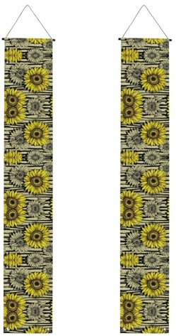 Banner mit Sonnenblumen-Druck, Polyester-Banner, für drinnen und draußen, einfach aufzuhängen, wiederverwendbar