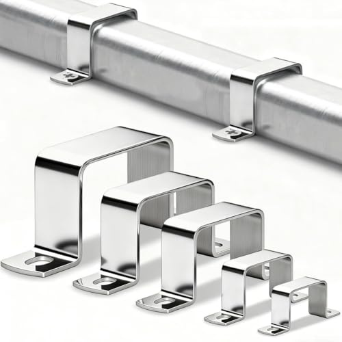 Rehoetom Lot de 8 colliers de serrage carrés en acier inoxydable 40 x 40 mm, équerres de fixation à angle droit pour des connexions sécurisées, pour la maison et le jardin