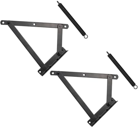 STOBAZA Spring Loaded Sofa Bed Hinge Lift up Corner Cabinet Hinge with Triangular Spring Support for Folding Sofa Bed Storage Box