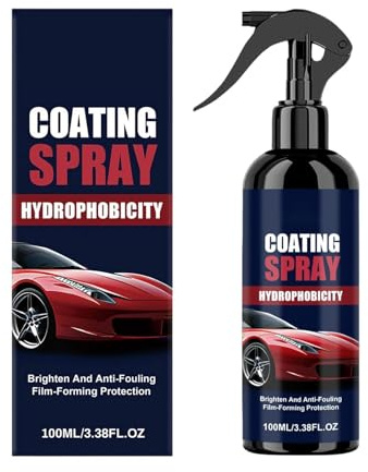 Agente De Recubrimiento En Spray,Alto Brillo Larga Duración 100ml Hidrofóbico - Spray de Recubrimiento para Coches sin Agua - Para Sedán Camión Autocaravana Motocicleta Scooter ATV Taller Detallado Ho