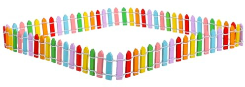 Toyvian Wooden Mini Garden Fence for Fairy Gardens and Use around Succulents Creative Freedom and Versatile Use Picket Fence