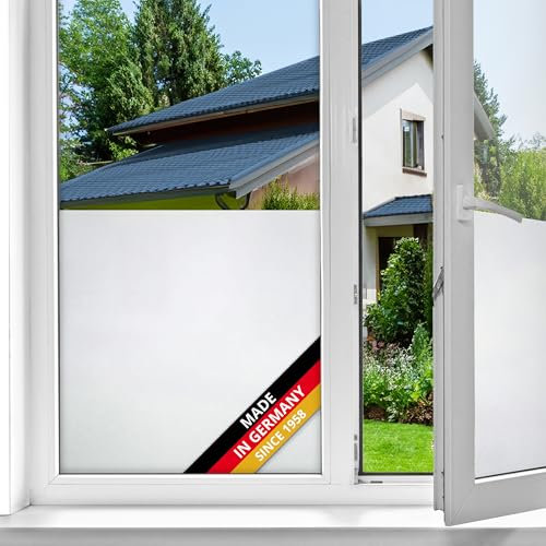 d-c-fix Fensterfolie static Premium Frost UV Sichtschutz beidseitig blickdicht statisch selbsthaftend Folie für Bad-Fenster, Küche, Glastür Milchglasfolie Sichtschutzfolie Glasfolie 45 cm x 1,5 m