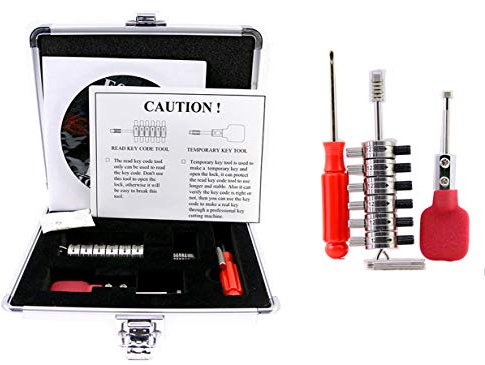 Set con cacciavite e grimaldello decodificatore per serrature con sistema Tibbe