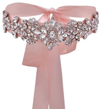 TOPQUEEN Hochzeit Gürtel Brautkleid Schärpe Brautjungfernkleider Ballkleid Brautgürtel Mit Glitzer Strass Strass (S325RG-VPK-0426)