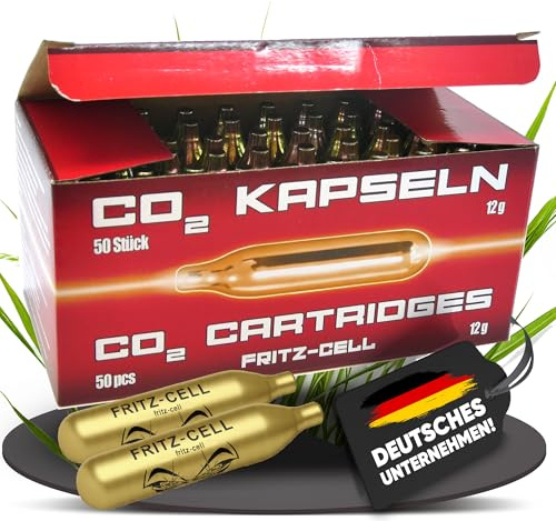 Fritz-Cell 50 12g Co2 Kapseln für Softair, Painball, Luftpistolen oder Luftgewehre