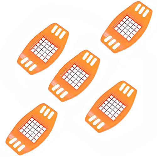 Taglierina per patate, frutti, verdure, fritte, fritte, taglierina manuale per frittura francese con lama in acciaio inox (arancione)