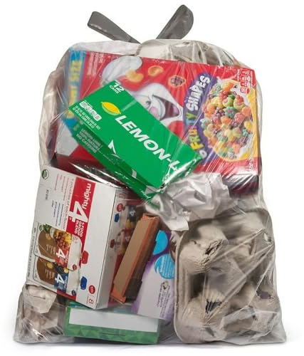 Aluf Plastics - Bolsas de basura transparentes con cordón de 13 galones, 0.7 mil, 24 x 27 pulgadas, paquete de 60 unidades, para el hogar, cocina, baño y oficina