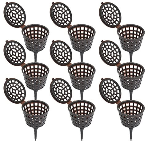 Panier à engrais, 50pcs panier à engrais en plastique plantation boîte de fertilisation avec couvercle pour plantes en pot maison balcons jardin