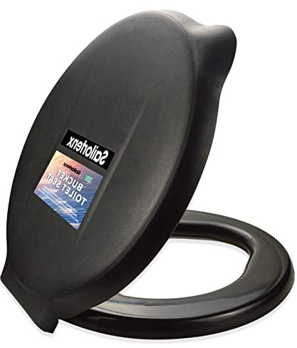 Sailortenx toalettsits med lock, 5 gallon uppladdningsbar Loo hink toalettsits-bärbar toalettsits för camping toaletthink utomhus båt för hink toalettlock