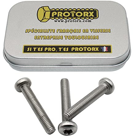 Viti Torx testa Bombee M5 x 30 mm: scatola 10 viti in acciaio inox per dado rondella | Viti bomba testa cilindrica con sei lobi in acciaio A2 | Metallo inossidabile – ISO 14583 |