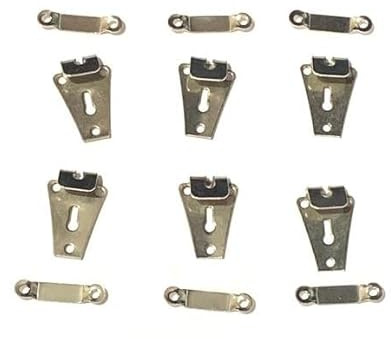 AARNAV 9mm Trouser Fasteners Hook and Bar, 6 Pack Silver Hook and Eye Fastenings, Sew On Eye Fastener Closures for Repairing Trousers, Sewing, Repairing Dress, Skirts, Arts & Crafts, Fashion Clothing