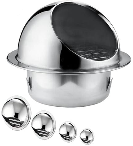 IkErna Cubierta de Parrilla de Ventilación de Aire de Garaje, Campana de Salida Del Extractor de Ventilación de Conductos con Malla Protectora para el Baño de la Oficina Del Baño/80Mm-3.0