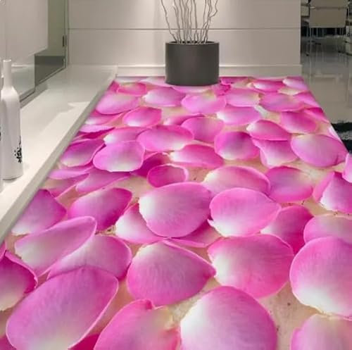 Maßgeschneiderte Boden-3D-Wandbilder, schöne Blütenblätter, Wohnzimmer, Schlafzimmer, 3D-Bodenbelag, Fliesen, dekorative Malerei, 400 cm x 280 cm
