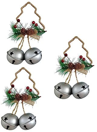 PRETYZOOM 2stücke Weihnachten Metallglocken Anhänger Weihnachtsbaum Dekoration Glocke Anhänger Für Haus Restaurant Eingangsbereich