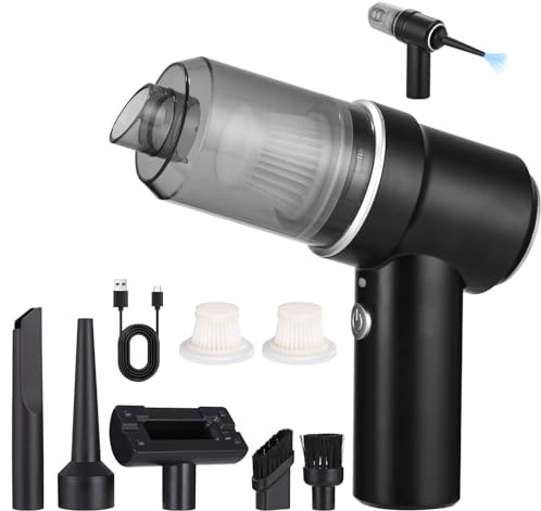 Aspirabriciole Senza Fili, 8000Pa 3 in 1 Aspirapolvere Auto Portatile, Mini Aspirapolvere Portatile Multifunzione, Carica USB-C, Aspirabriciole Senza Fili per Auto Casa Ufficio Animali Domestici