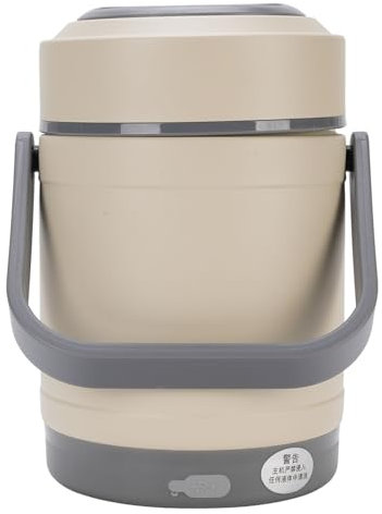 2L Cooker Termico, Calda per Alimenti in Acciaio Inossidabile Portatile, Facile da Lavare, per Zuppa, Riso, Verdure, Porridge con Vassoio Incorporato, Design di Viaggio, Business