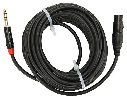 NutriEss XLR Female to 6.35mm Cable High Quality Multilayer Shielding Gold Plated Connections for Microphone Sound Mixing Console Amplifier Stereo Systems 32.8ft
