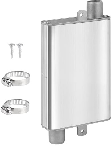 SUPAWAY Auspuff Schalldämpfer 24mm Standheizung Auspuffschalldämpfer,Silber | Aluminiumlegierung Abgasschalldämpfer für Dieselheizung, Auto Auspuffanlage, Eberspacher, Webasto (1 Stück)