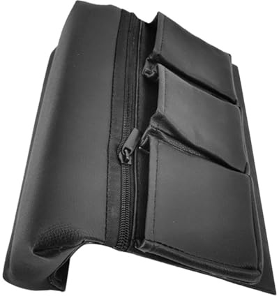 Cabilock Black Car Armrest Cushion Made of Artificial Leather Easy to Install Removable Design for Cleaning Car Window Armrest Protector Stylish and Luxurious Feel