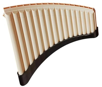 Panflöte Für Erwachsene Gebogene Panflöte Leicht Zu Spielen Professionelle Leistung 18 16 Pfeife Anfängerinstrument Für Erwachsene(16 off white)